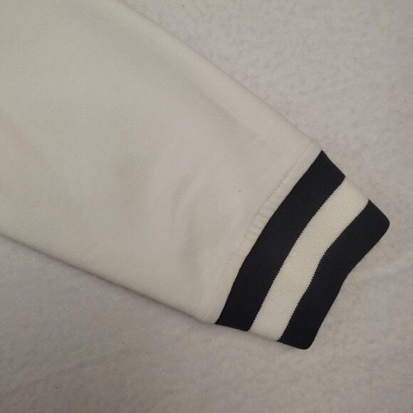 Lauren Ralph Lauren Sporty Bomber Jacket Womens sz M White Zip Preppy - Picture 7 of 11